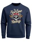 Neverless Свитшот 'Racing Skull' в цвете Navy - фото