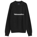 Вязаный джемпер с Т-образным логотипом Thisisneverthat, черный - фото