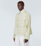 Хлопковая куртка оверсайз Jil Sander, зеленый - фото 3