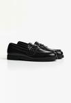 Лоферы Bershka STUDDED-LOAFERS, Black - фото 6