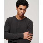 Футболка Superdry Waffle Henley, черный - фото 3
