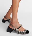Клетчатые лодочки на ремешке Miu Miu, черный - фото 4
