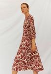 Платье Cortefiel Day dress, Multi-Coloured/Dark Red - фото 5