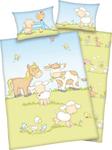 Детское двустороннее постельное белье 93791 2 шт. Herding, зеленый - фото