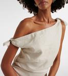 Льняное платье миди Affogato SIR, экрю - фото 4