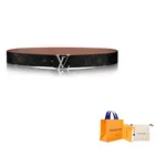 Мужской ремень Louis Vuitton, черный/коричневый - фото 5