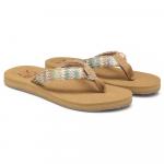 Женские шлепанцы-вьетнамки Roxy, multi/olive - фото