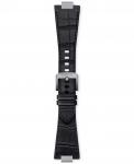 Официальный сменный черный кожаный ремешок для часов PRX Tissot - фото