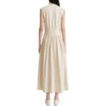 Платье миди с приталенным поясом TOTEME, бежевый - фото 5