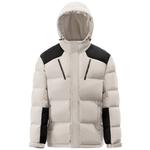 Теплая флисовая серия пуховик мужской CAMEL, светло-бежевый/фантомный черный - фото 2