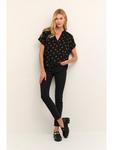 Блузка Kaffe, цвет black with mustang dot - фото