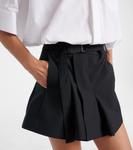 Мини-платье из поплина Sacai, Off White X Black - фото 5