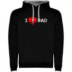 Худи Kruskis I Love Dad Two-Colour, черный - фото