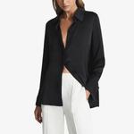 Рубашка hailey с острым воротником Reiss, черный - фото 3