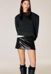 Юбка Bershka A-line skirt, Black - фото