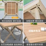 Комплект садовой мебели: 4 стула с горизонтальными рейками, стол квадратный, 80 см, (№5) - фото 4