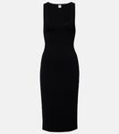 Джерси миди-платье Toteme, черный - фото