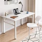 Стол компьютерный Naijia 120x60 см складной, комплект со стулом, утолщенный, теплый белый - фото