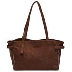 Сумка-Шоппер на молнии через плечо Samo Ondoh, Suede Brown - фото