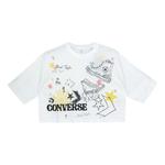 Футболка (WMNS) Converse NOTEBOOK DOODLE OS CROP Tee White OPTICAL White, белый - фото