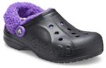 Сабо Crocs Baya Lined Fuzz Strap Clogs 'Black Purple' 20663309V, черный - фото 2