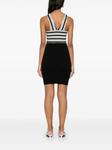 Платье мини Patrizia Pepe в полоску, черный - фото 4