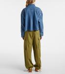 Короткая джинсовая рубашка Nina 7 For All Mankind, Hilo - фото 3