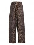 Леопардовые брюки Adidas, коричневый - фото