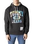 Толстовка мужская Tommy Jeans с принтом, черный - фото