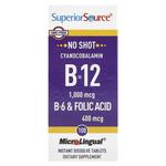 Superior Source, Cyanocobalamin B-12, 1,000 mcg, 100 Instant Dissolve Tablets - фото