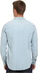 Рубашка Levi's Men's Standard Barstow Denim Western Snap-Up, Washed Blue - фото 3