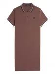 Мини-платье с воротником поло Fred Perry, коричневый - фото