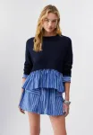Свитер с оборками Liu Jo, Blue - фото