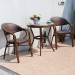 Комплект садовой мебели Green Water: 6 стульев из плетеного ротанга Shangdao, стол прямоугольный 150х80 см, (№11) - фото 4