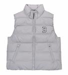 Пуховик унисекс светло-серый Mlb - фото