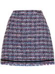 Karl Lagerfeld юбка мини из ткани букле, синий - фото