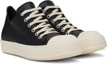 Черные кроссовки Hollywood Low Sneaks Rick Owens, Black/Milk/Milk - фото 4