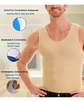 Мужская майка с компрессионным эффектом Insta Slim Big & Tall Instaslim, коричневый/бежевый - фото 4