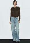 Кардиган Massimo Dutti BUTTONED WITH CREW NECK, Mottled Dark Brown - фото 2