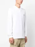 Рубашка поло с вышивкой Fred Perry, белый - фото 3
