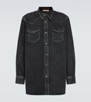 Джинсовая рубашка Acne Studios, черный - фото
