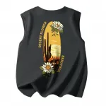 Футболка-майка унисекс HUANQIU, белая (Логотип Q Desert Beauty Center _ Логотип Q Great Desert Beauty на спине) - фото 6