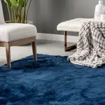 Ковер Loni Solid Shag Area Rug nuLOOM, 76x305 см, темно-синий - фото 23