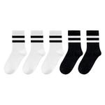 Мужские и женские носки до середины икры MIIOW, 5 пар (полосатые черные) - фото 2