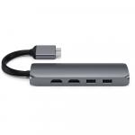 Док-станция Satechi USB Type-C Dual Multimedia Adapter (Space Gray) - фото 4
