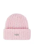 Шапка бини в рубчик PINKO, розовый - фото