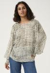 Блуза Kaffe Blouse, Grey Texture Check/Mottled Beige - фото