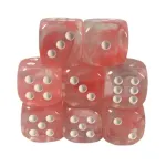 d6 18mm Fighters Resolve с белым (12), Class & Creature Dice - d6 Sets - фото