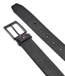 Ремень мужской Tommy Hilfiger кожаный с логотипом бренда, черный - фото 2