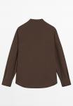 Блуза Massimo Dutti FLOWING WITH RUFFLES, Dark Brown - фото 6